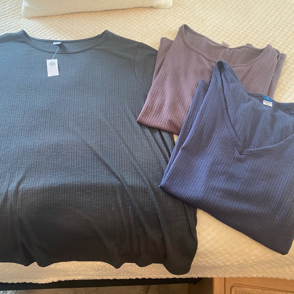 Old Navy Luxe Ribbed Knit Tees